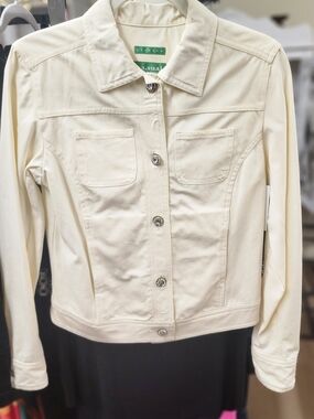 Ca sual Corner Lt. Yellow Button-Front Jean Jacket